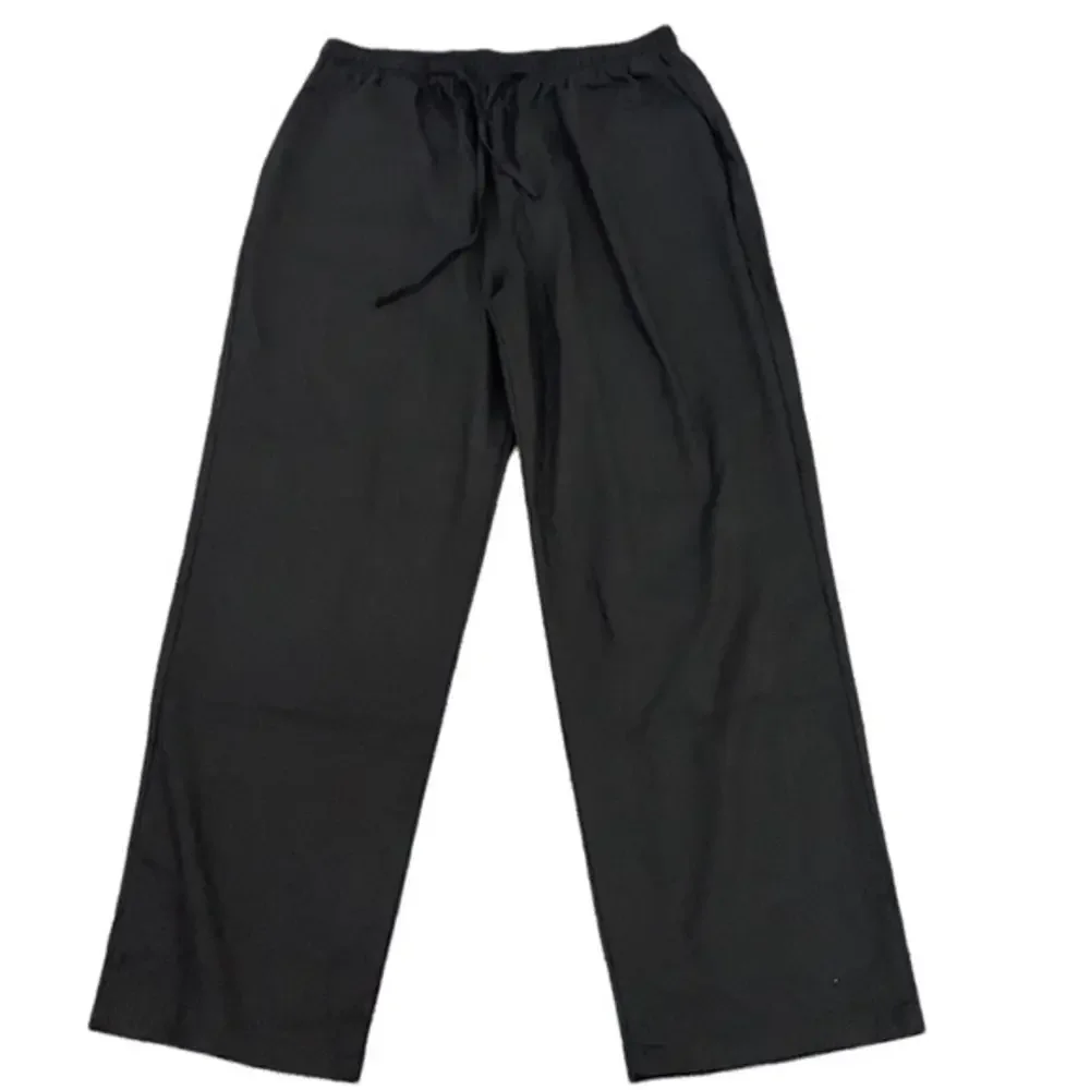 NWT Black Drawstring Slacks Two Back Pockets Two‎ Side Pockets Size 3XL